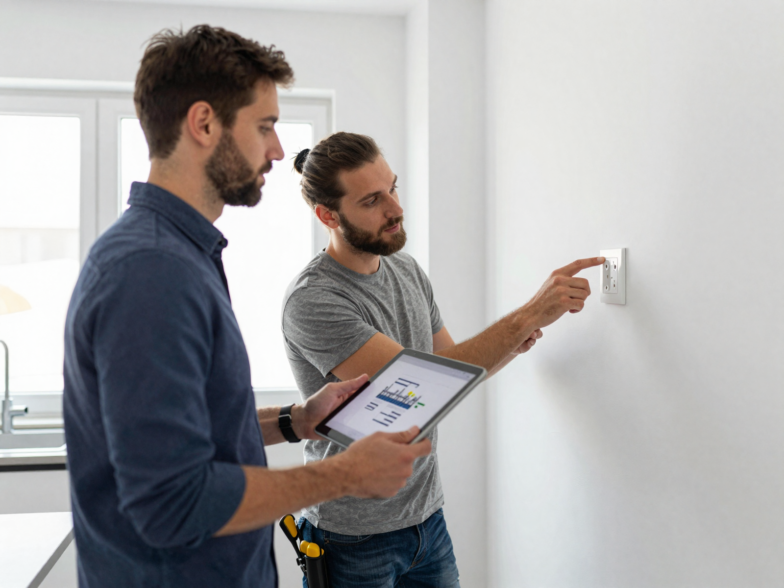 Heritage Electric Co team member performing electrical work